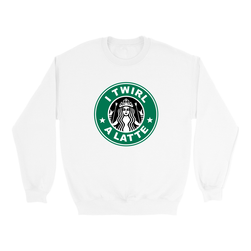 I Twirl A Latte Crewneck Sweatshirt - Adult