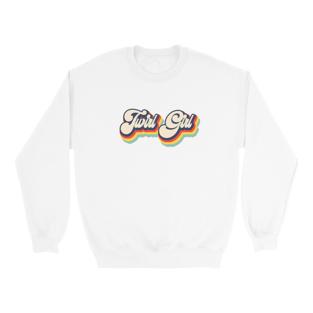 Retro Twirl Girl Crewneck Sweatshirt - Adult