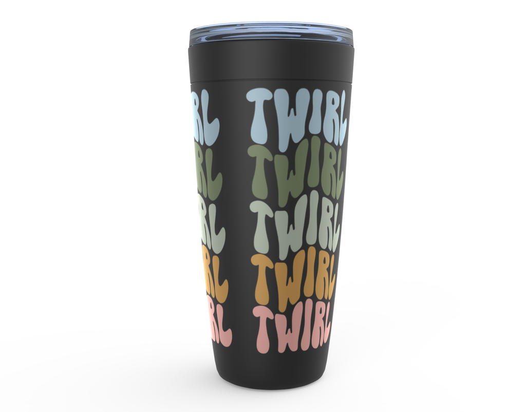 Groovy Twirl Black Tumbler