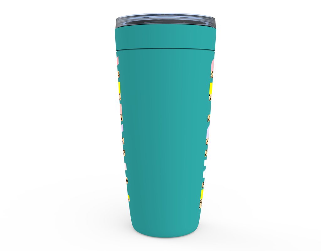 Cheetah Twirler Tumbler - Teal
