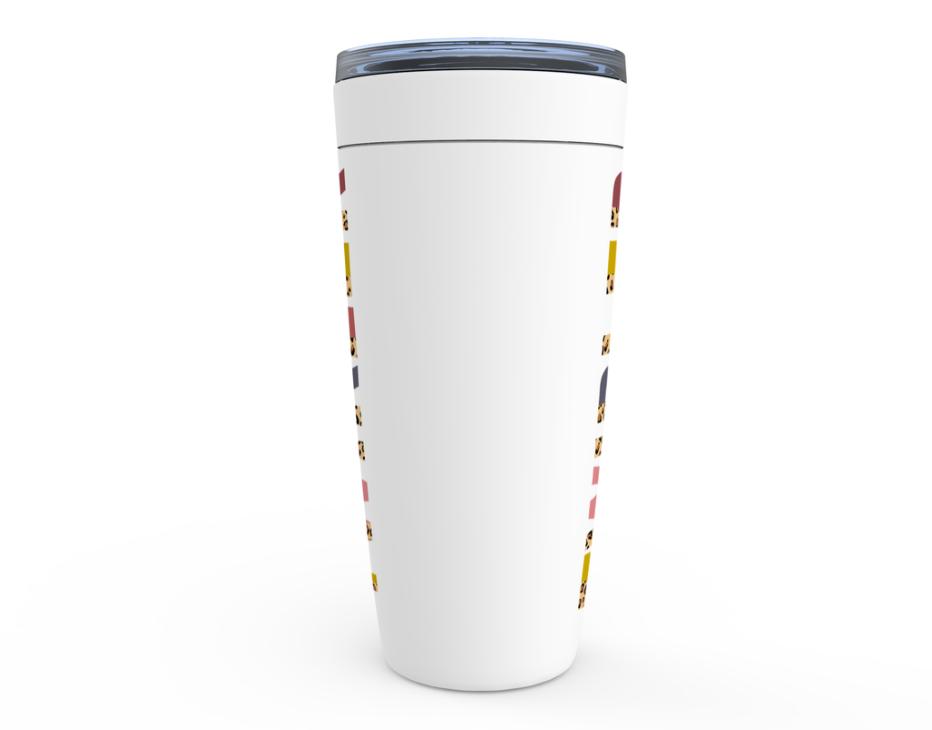 Cheetah Twirler Tumbler - White