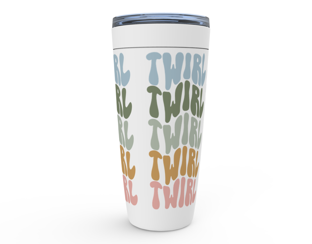 Groovy Twirl White Tumbler