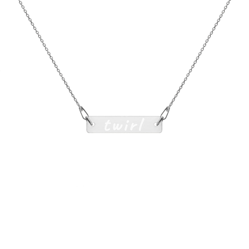 "Twirl" Engraved Necklace - LIMITED EDITION