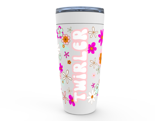 Hippie Twirler Tumbler - White