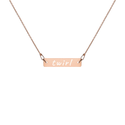 "Twirl" Engraved Necklace - LIMITED EDITION