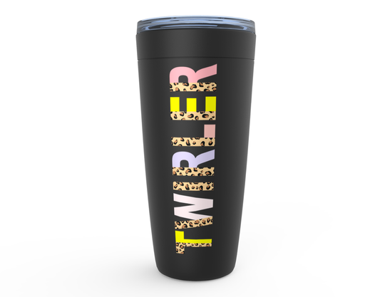 Cheetah Twirler Tumbler - Black