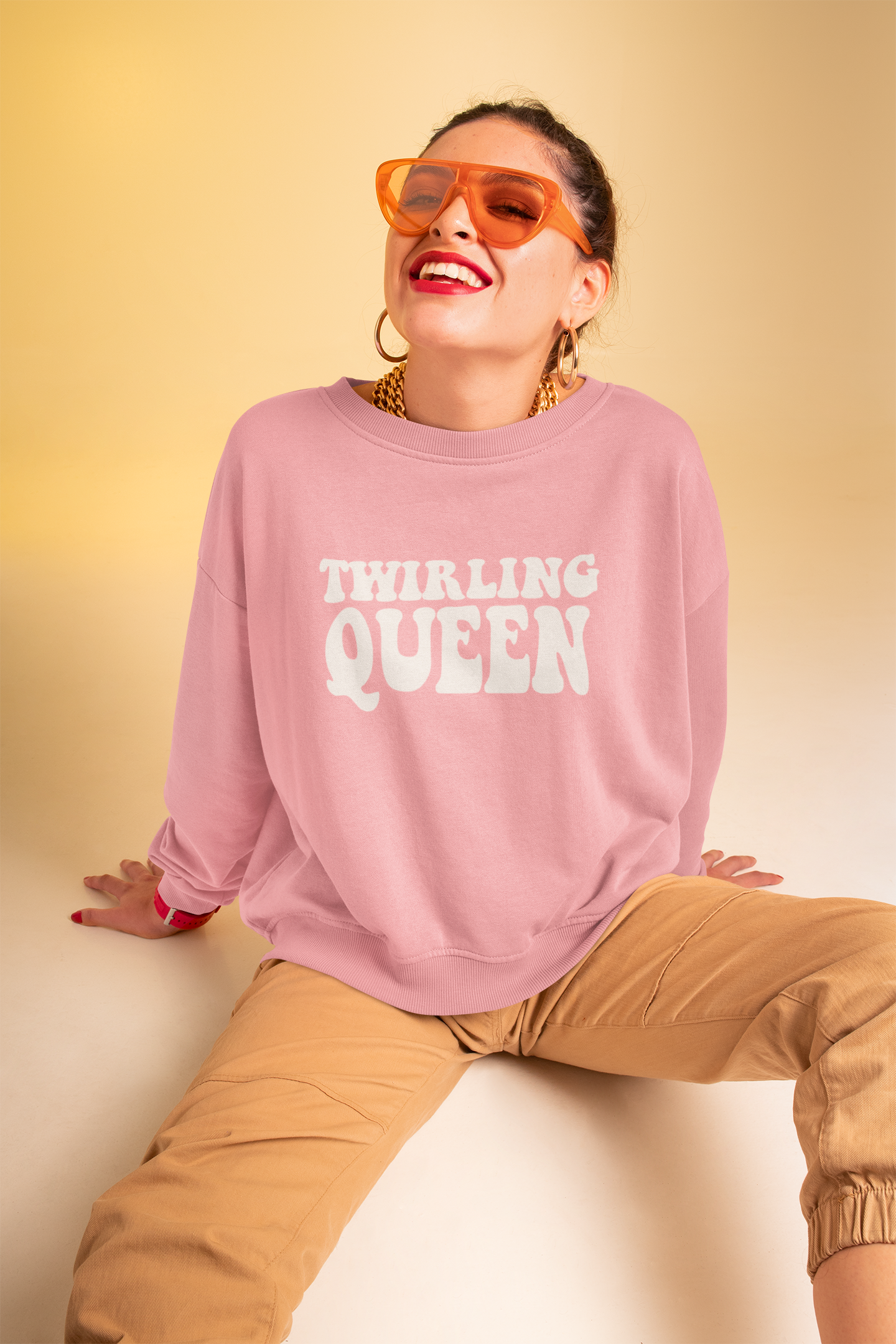 Twirling Queen Crewneck Sweatshirt Adult